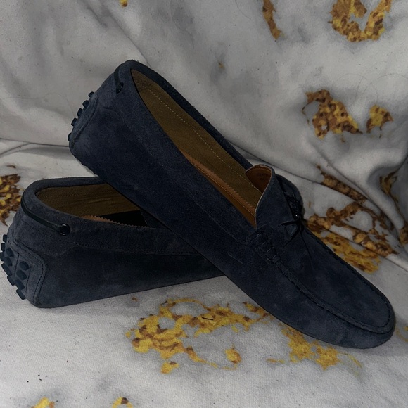 Aldo Dark Suede Slip-On Loafers - Picture 1 of 12